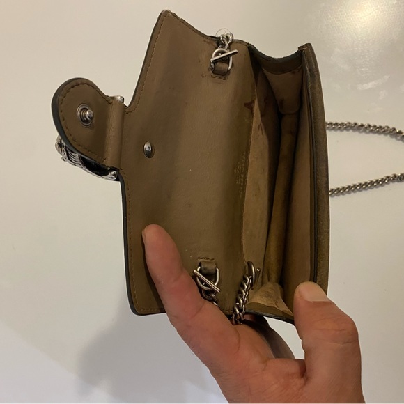 GUCCI MINI DIONYSUS SUPER BEIGE GG SUPREME CANVAS CROSS BODY BAG - Picture 9 of 16